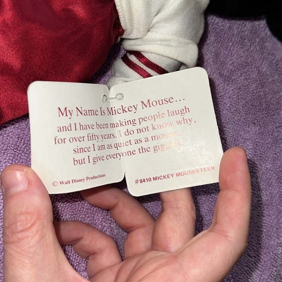 Disney Preowned vintage Applause Dress-Ups Mickey Mouse Mouseketeer - Picture 5 of 8